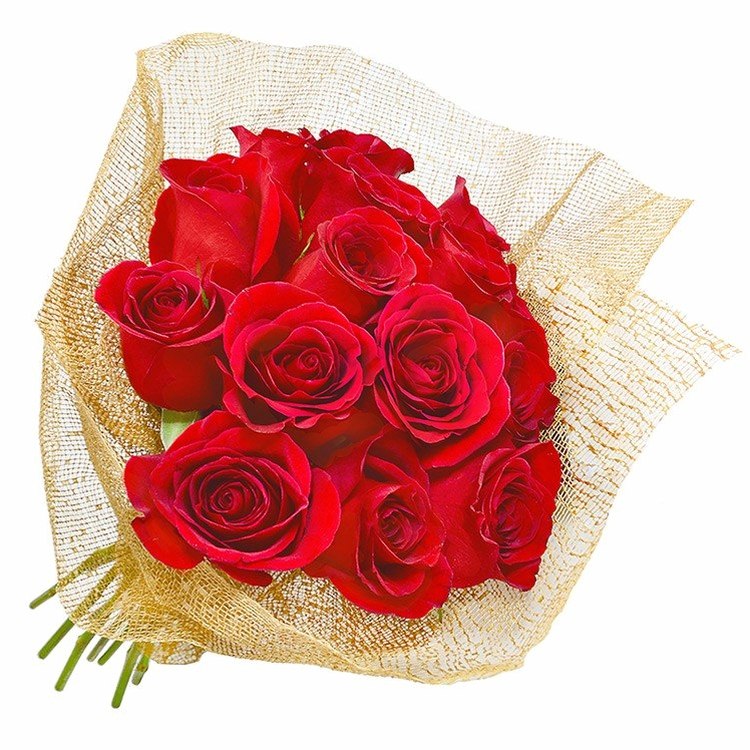 Buquê 08 rosas vermelhas